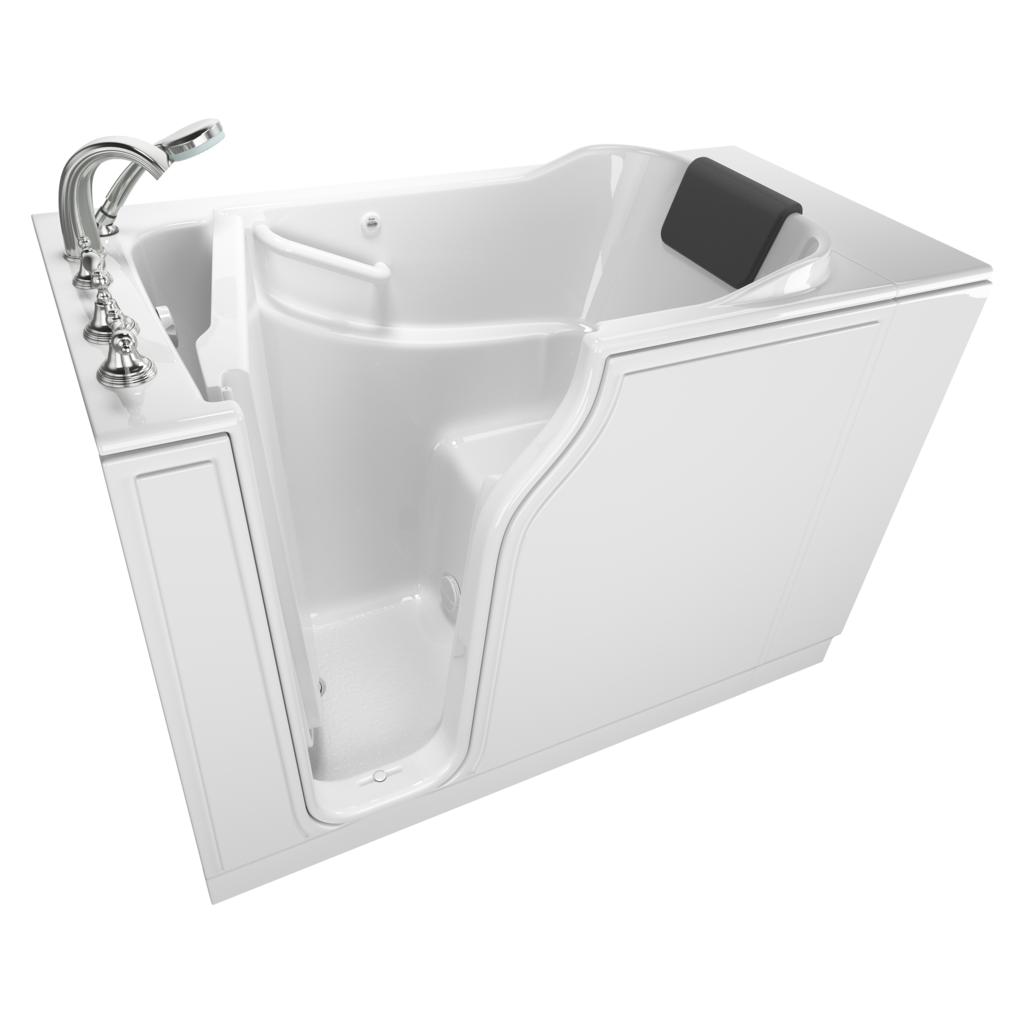 Baignoire à porte 30 x 52 pouces, série gelcoat de première qualité avec système de trempage - Vidange à gauche avec robinet